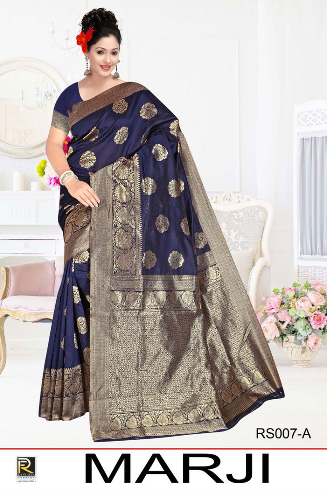 Ronisha Marji  Latest Fancy Casual Wear Designer Rich Look Exclusive Silk Saree Collection